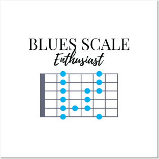 Blues Scale Enthusiast Light Theme Posters and Art